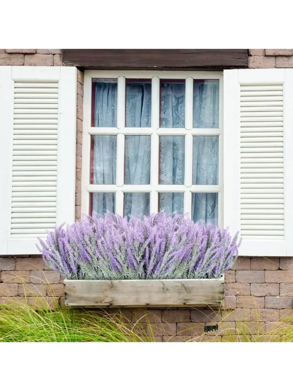 30 Bundles UV Resistant Artificial Lavender Flowers - No Fade Faux Plants for